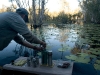 Morning tea on an airboat trip