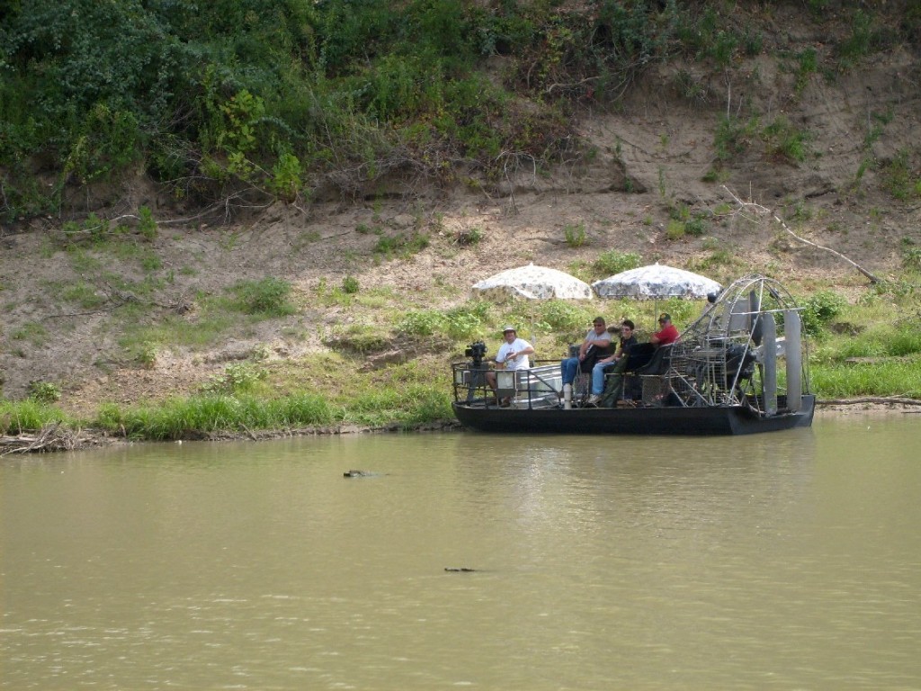 Filmcrew observing local wildlife - tough job, you can tell