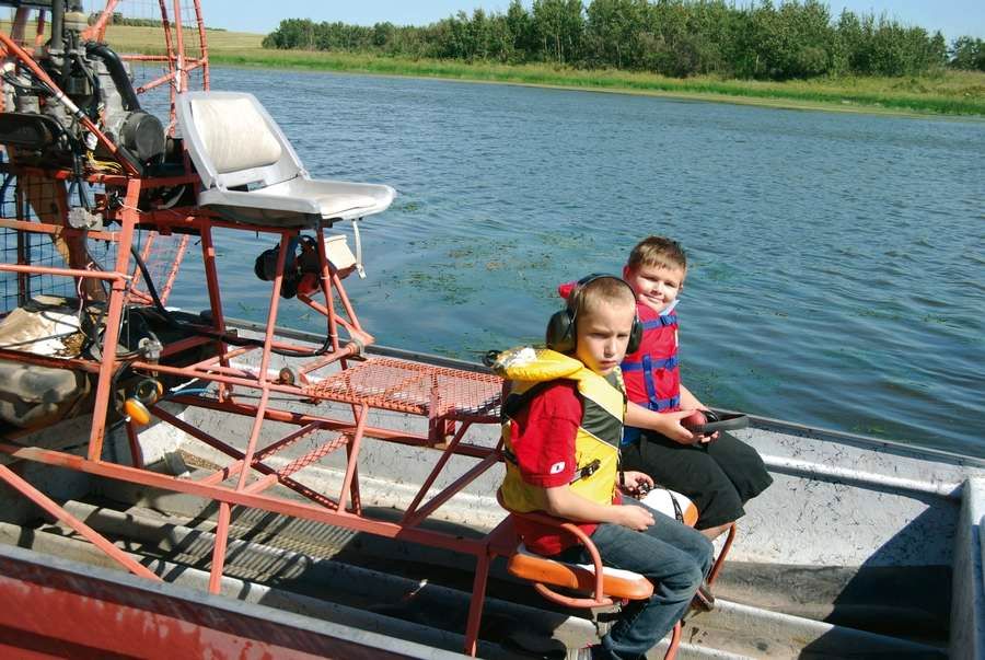 Airboat rides were just one of many activities at Greenwing Day, put on by Ducks Unlimited and the Wildlife Federation on 27 Aug.