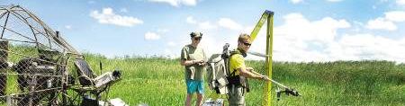 airboats used to satellite-map agriculture