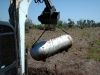 airboat recovering propane tank